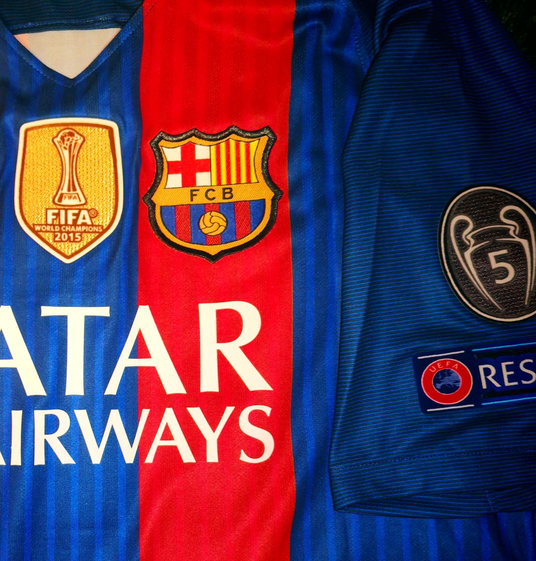 Lionel Messi SIGNED Barcelona 16/17 Home UCL Jersey/Shirt - COA - Retro