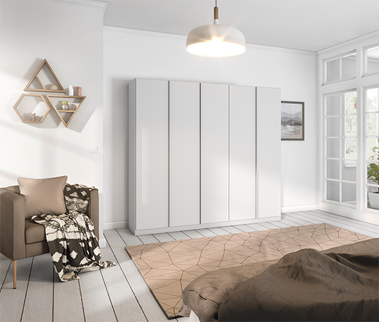 rauch Schrank »Monostar«,  5-türig, seidengrau