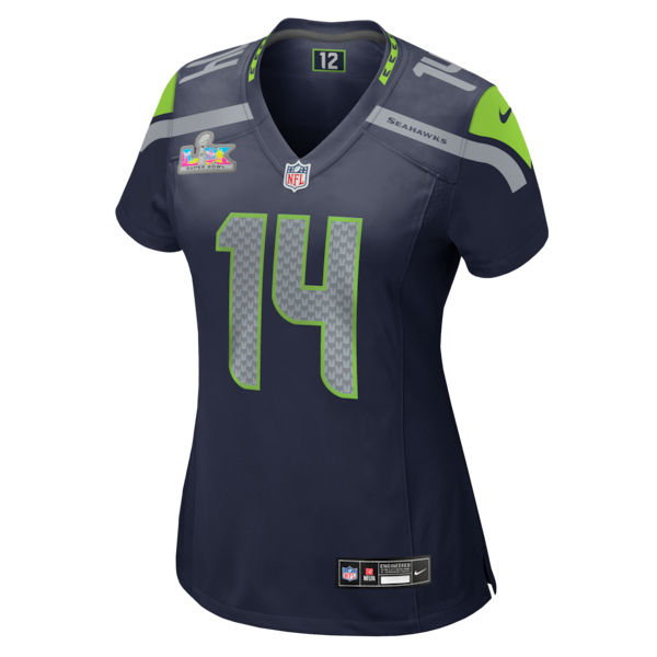 Women's Seattle Seahawks Sam Darnold Nike College Navy Super Bowl LX Patch Game Jersey