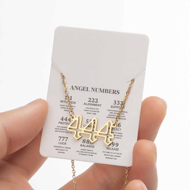 New Openwork 444 Angel Number Necklace