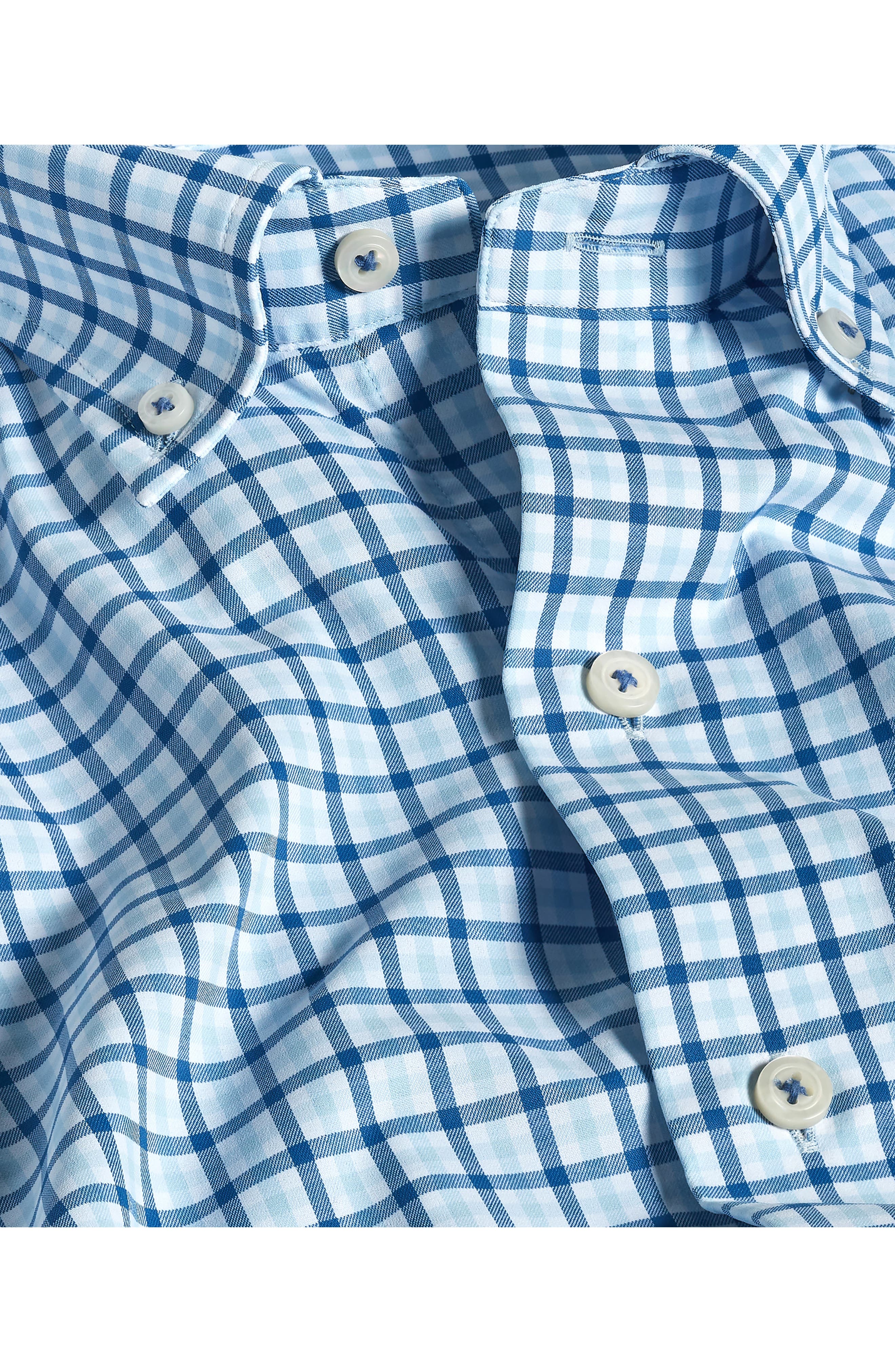 David Donahue Performance Plaid Sport Shirt