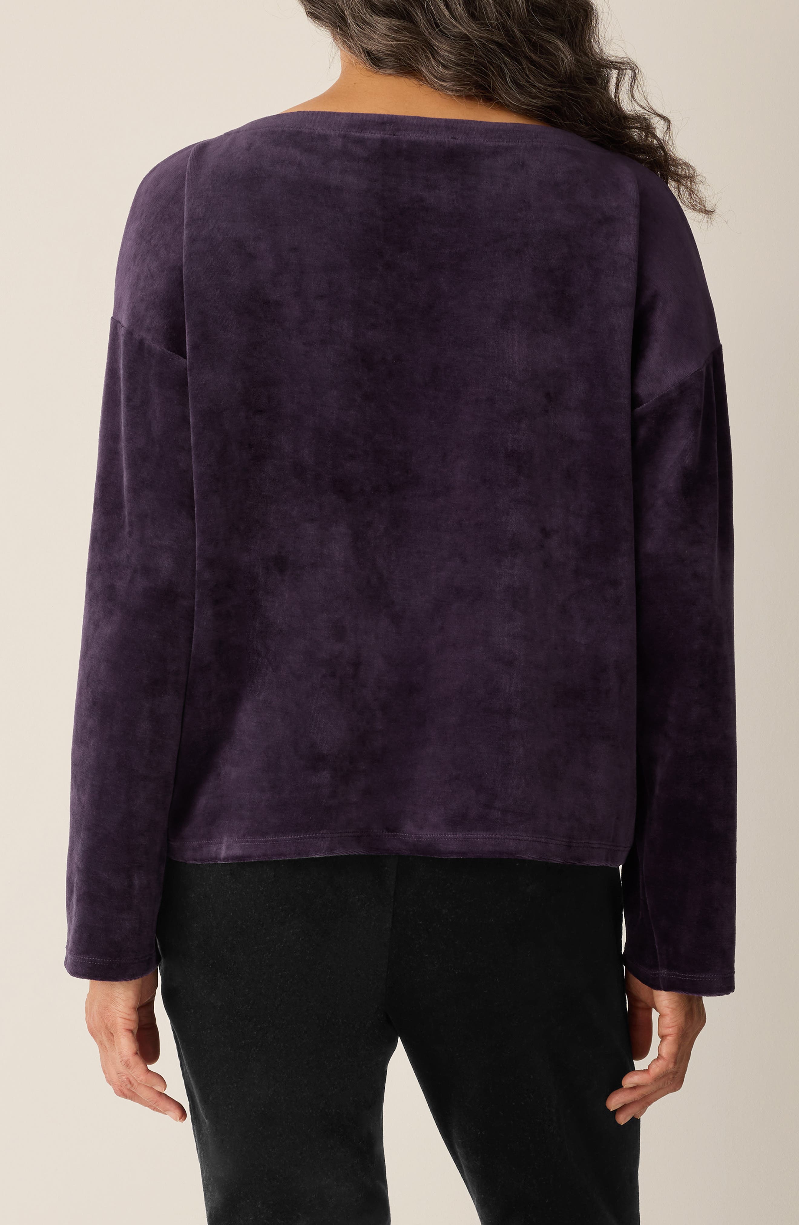 Eileen Fisher Boxy Velvet Top