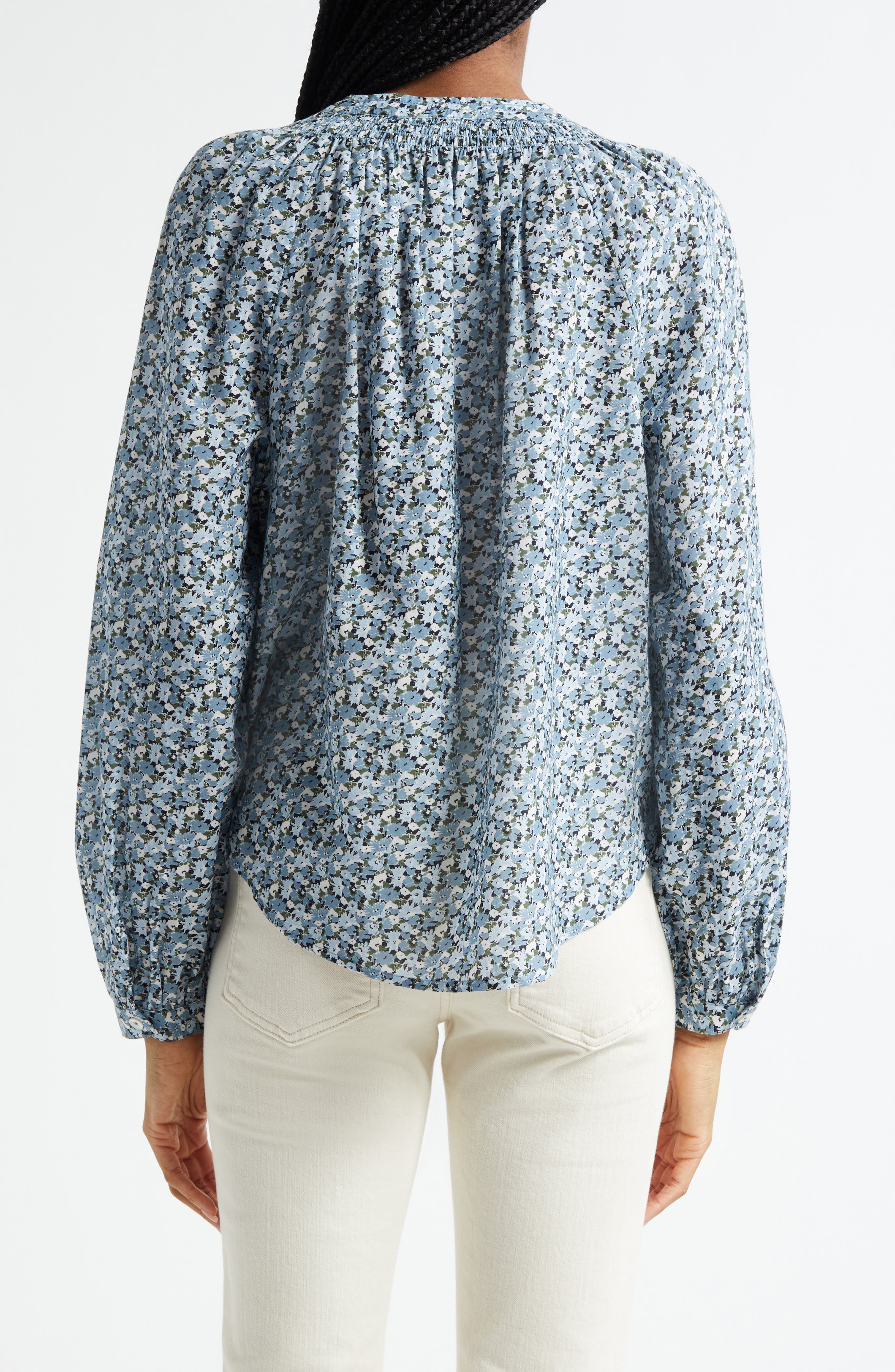 Veronica Beard Madge Floral Cotton Blend Button-Up Shirt