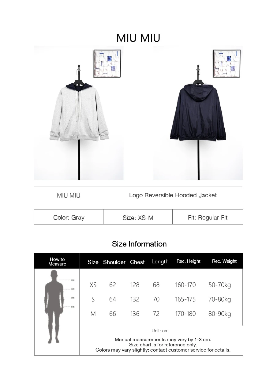 Miu Miu Grey Logo Reversible Hooded Jacket product photo from LabelPicks