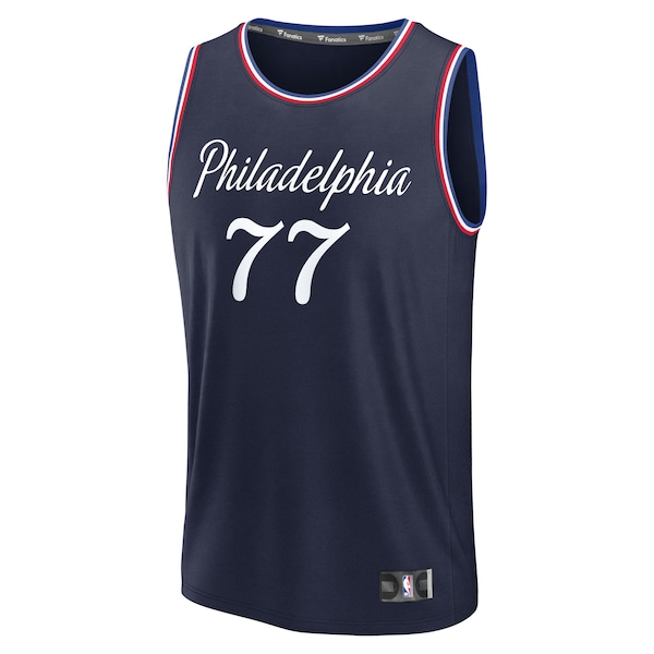 VJ Edgecombe Philadelphia 76ers  2025/26 City Edition Fast Break Jersey - Navy