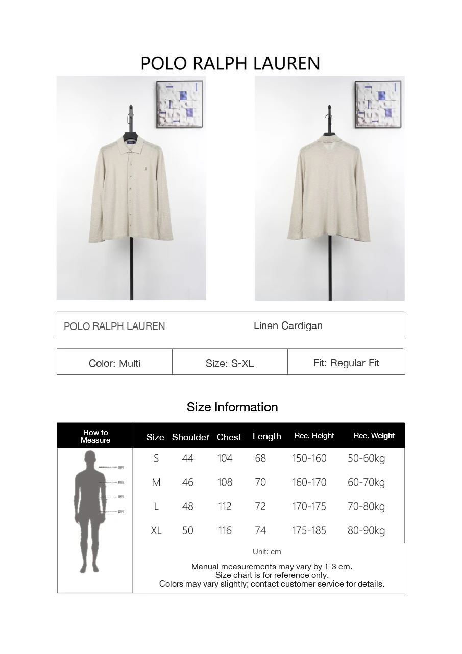 Ralph Lauren Off White Linen Single Breasted Long Sleeve Cardigan Shirt product photo from LabelPicks