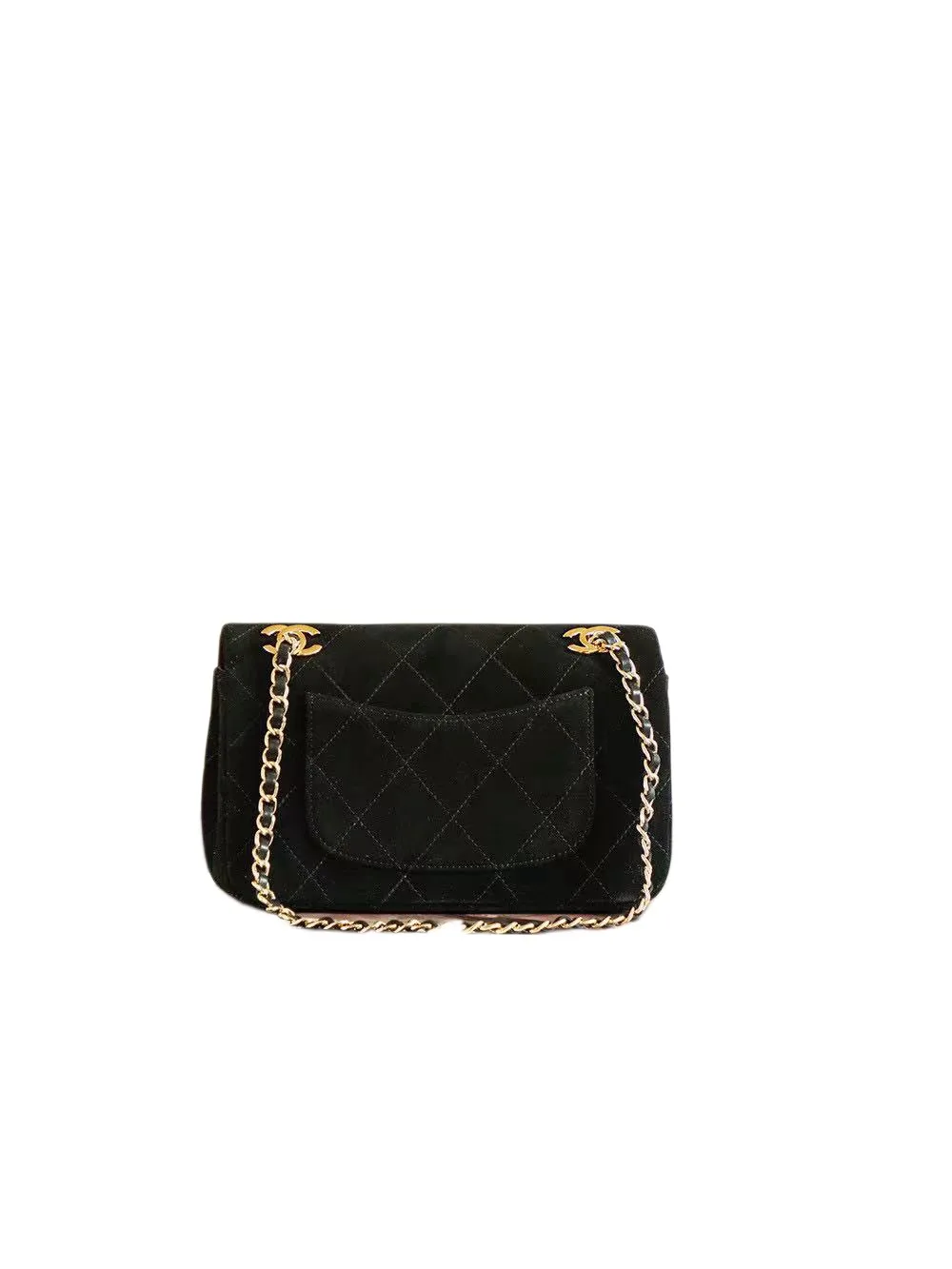 Chanel Classic Flap Black Suede Leather Shoulder Bag product photo from LabelPicks