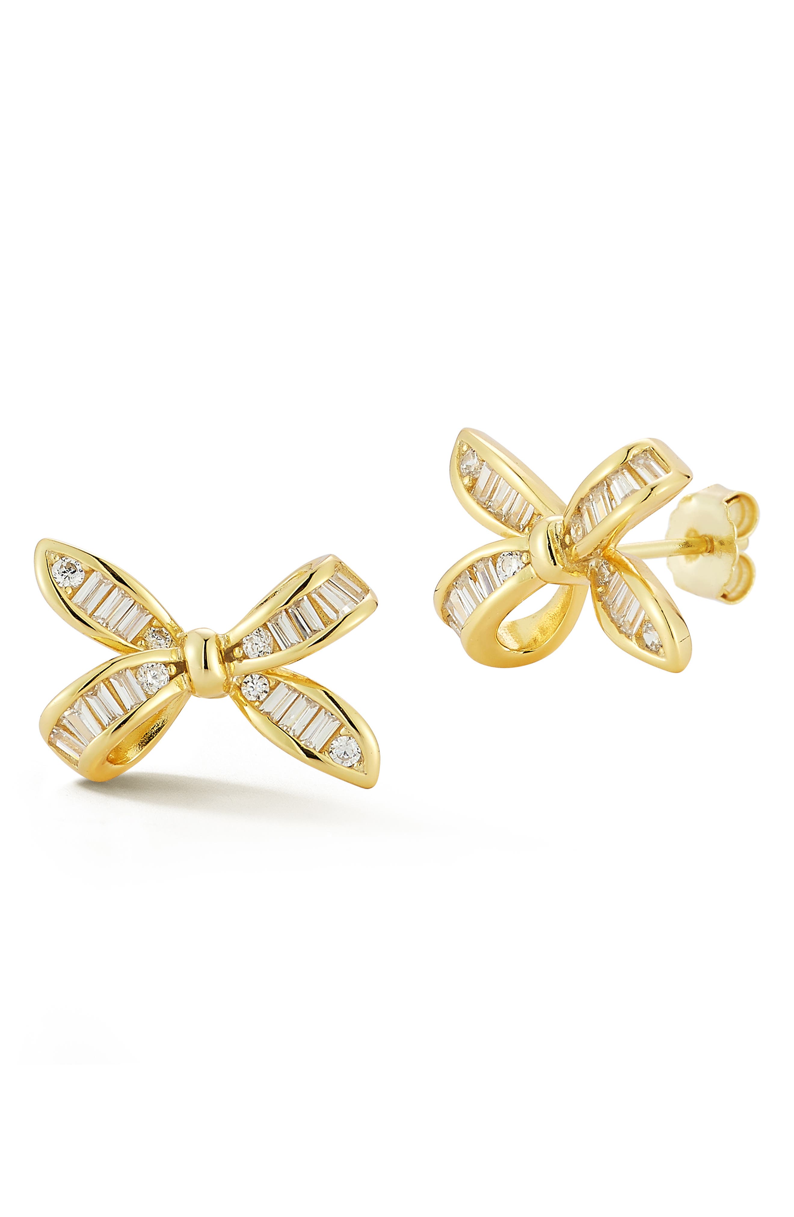 GLAZE JEWELRY Cubic Zirconia Bow Stud Earrings