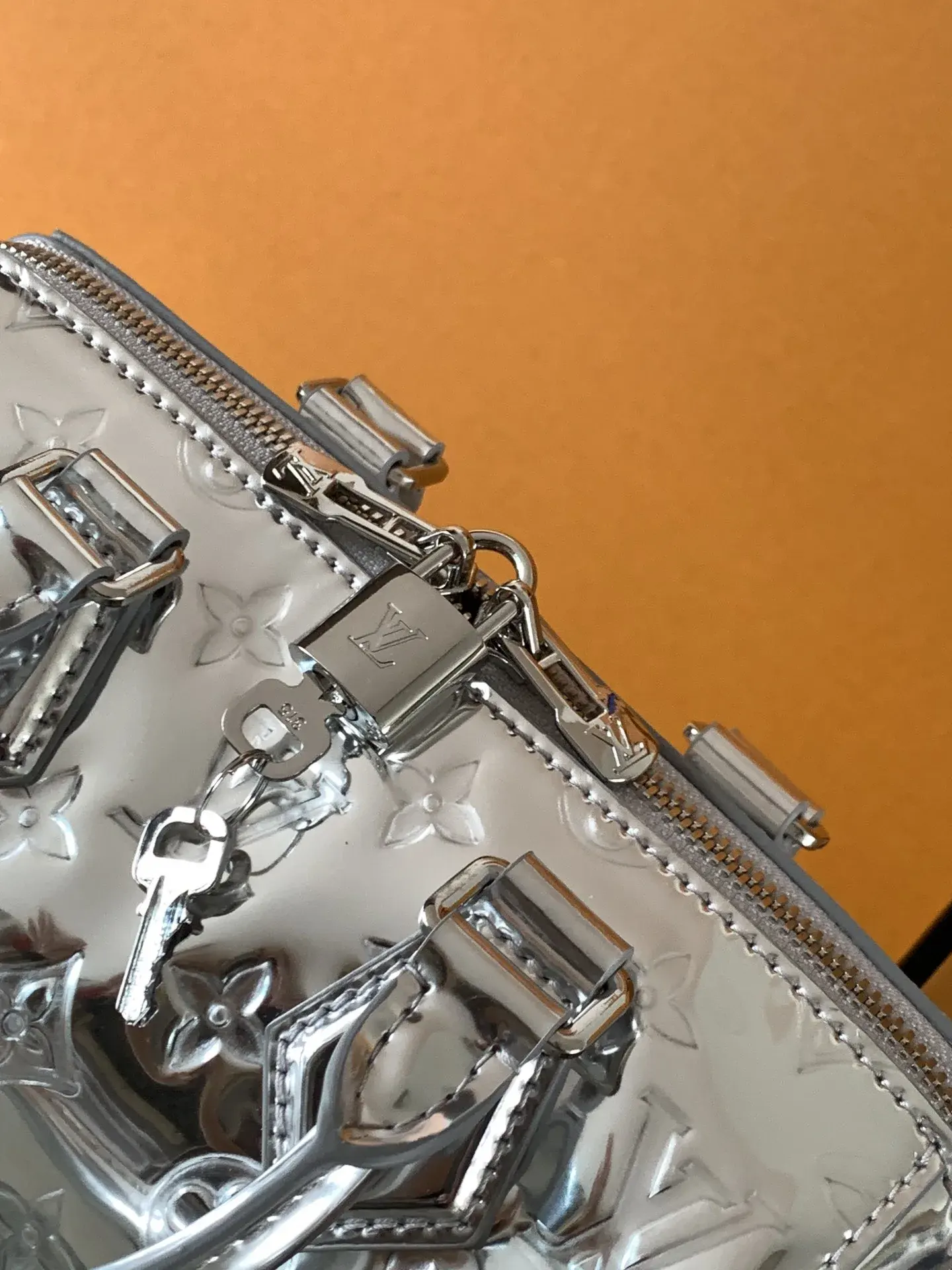 Louis Vuitton Silver Speedy Monogram Canvas Top Handle Bag product photo from LabelPicks