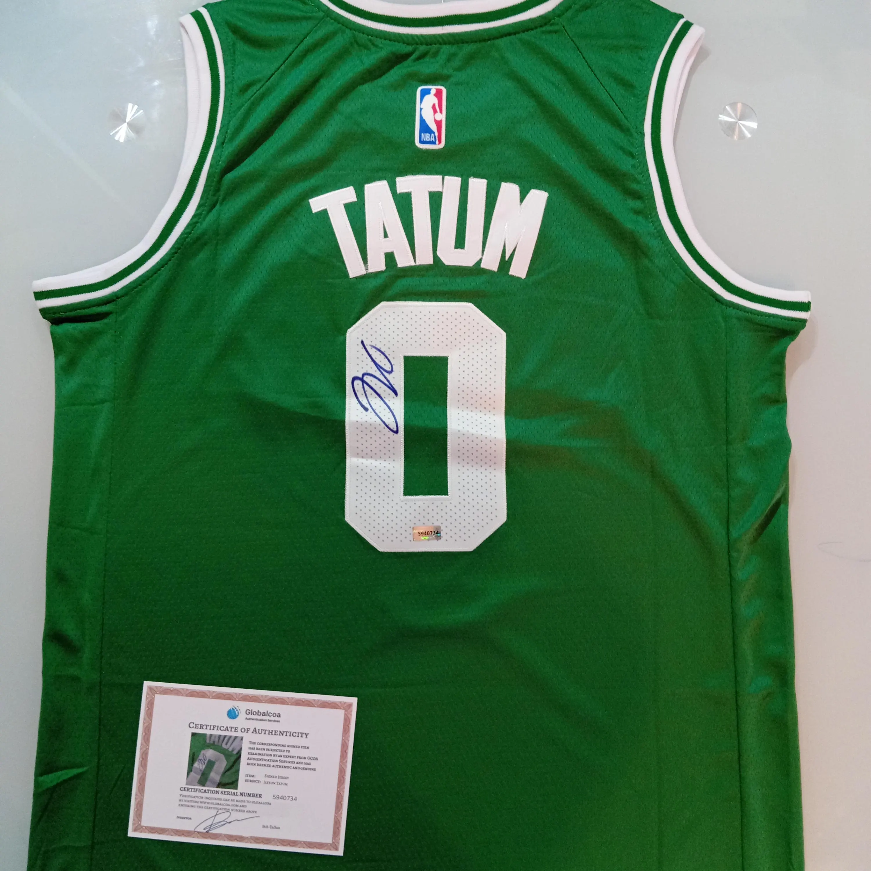 Jayson Tatum Signed Autographed Boston Seltics #0 Basketball Jersey with COA from Globalcoa