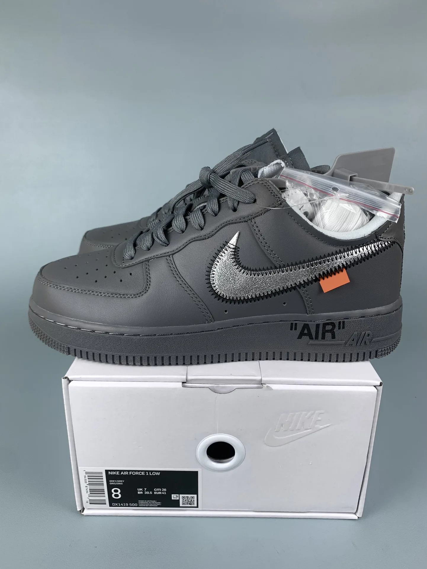 Off-White x Nike Air Force 1 Low 'Grey' Custom Shoes product photo from LabelPicks
