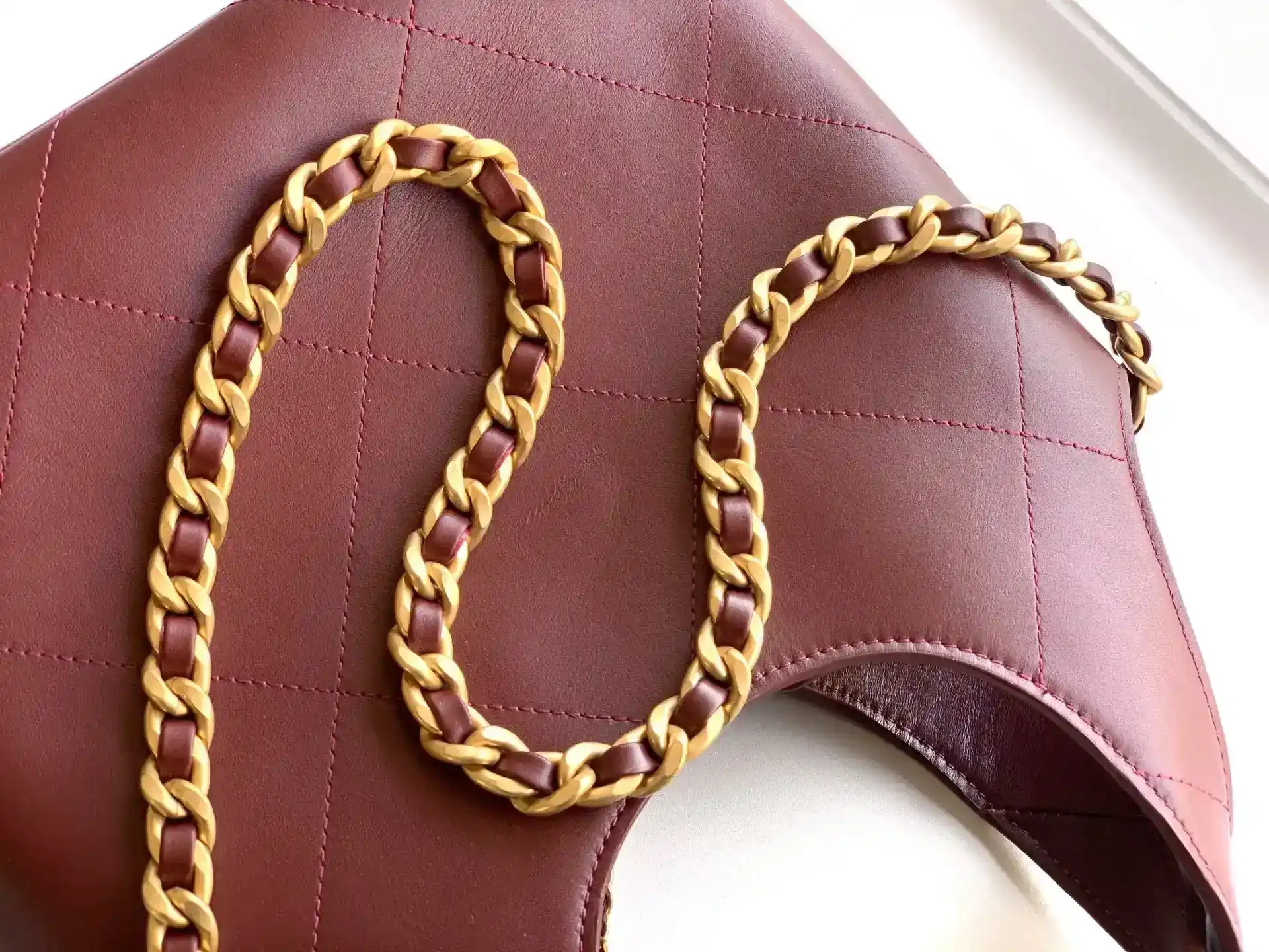 Chanel Burgundy Quilted Leather Tote Bag product photo from LabelPicks