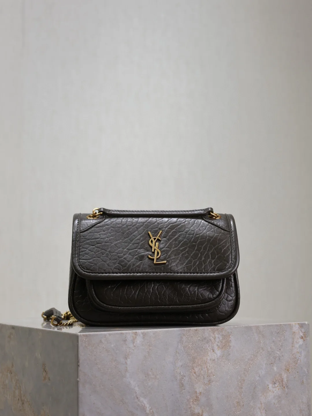 Saint Laurent Green Niki Lambskin Crossbody Bag product photo from LabelPicks