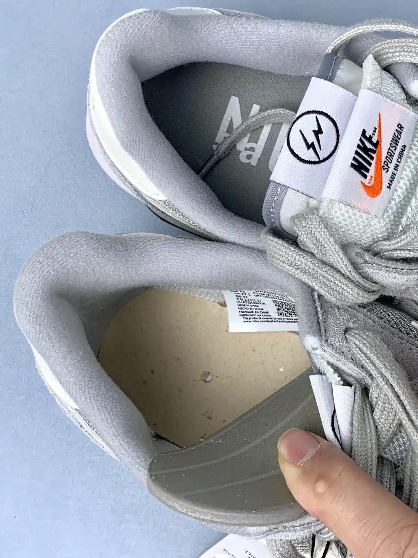 Fragment Design x sacai x Nike LDWaffle “Light Smoke Grey” - Light Smoke Grey/White/Black product photo from LabelPicks