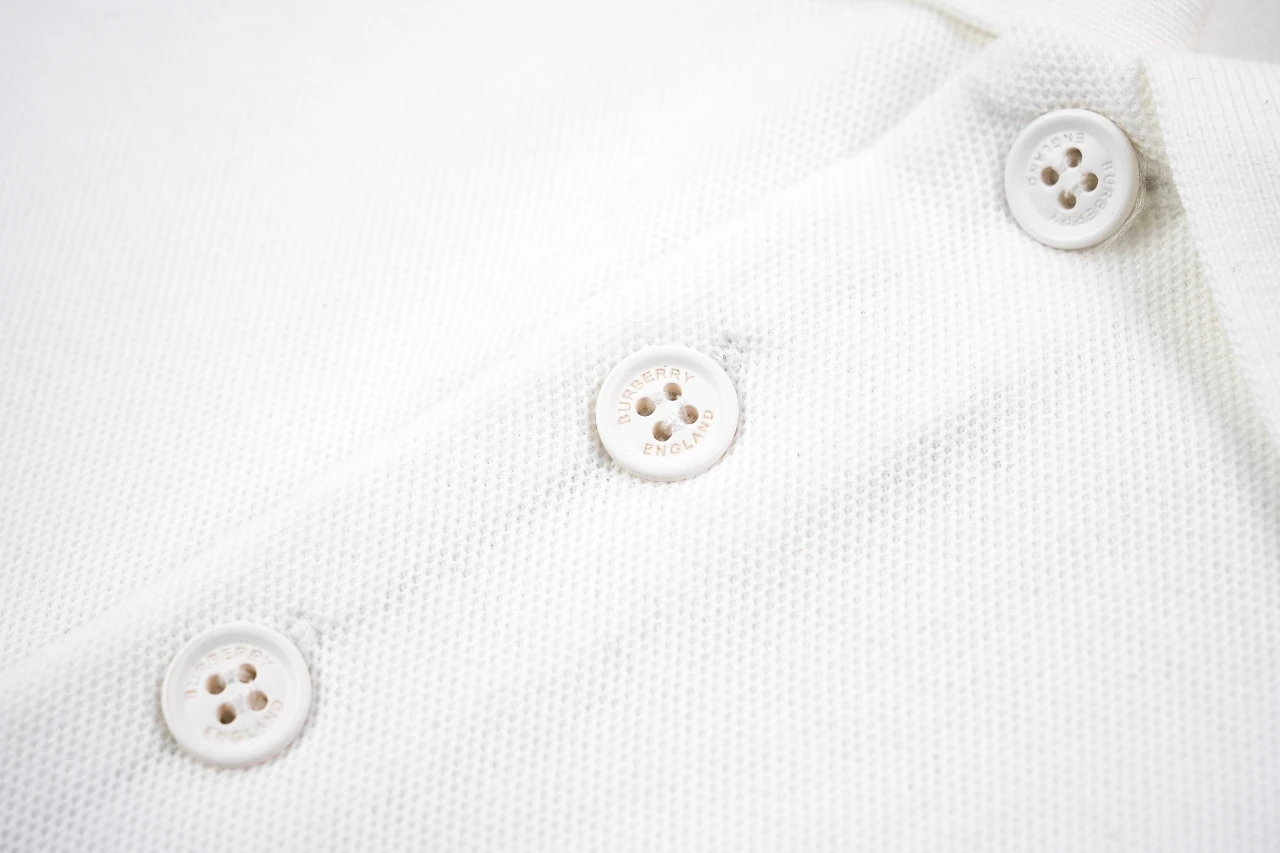 Burberry White Chain Check Equestrian Knight Polo Shirt product photo from LabelPicks
