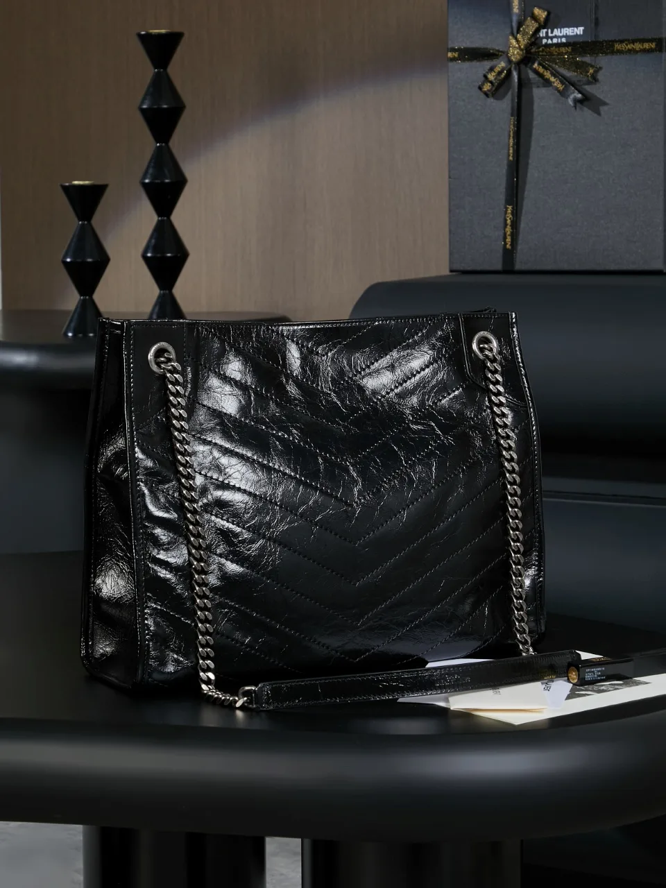 Bottega Veneta Black Calfskin Tote Bag product photo from LabelPicks