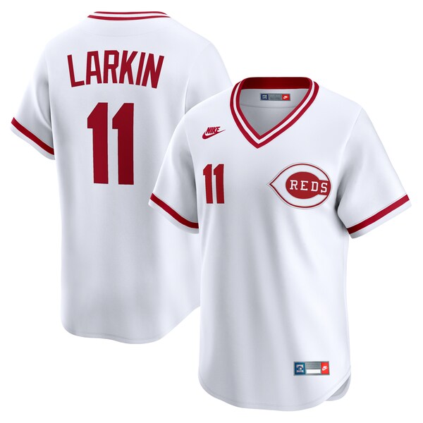 Barry Larkin Cincinnati Reds Nike Throwback Cooperstown Collection Limited Jersey - White