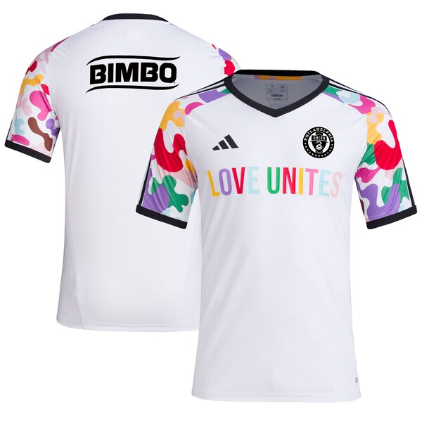 Philadelphia Union adidas 2024 Pride Pre-Match Top - White