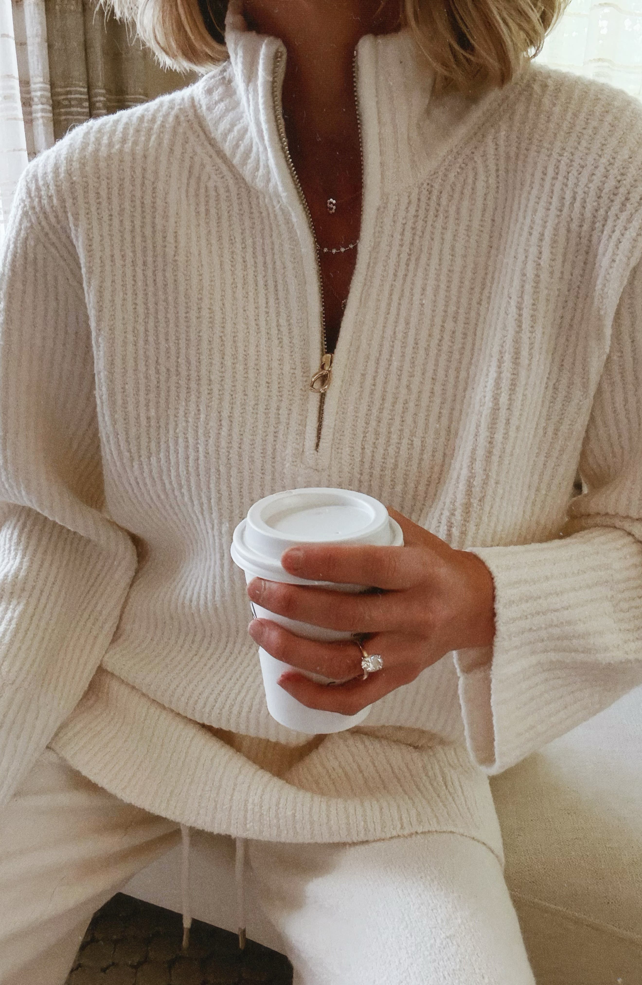 Splendid x @cellajaneblog Quarter Zip Sweater