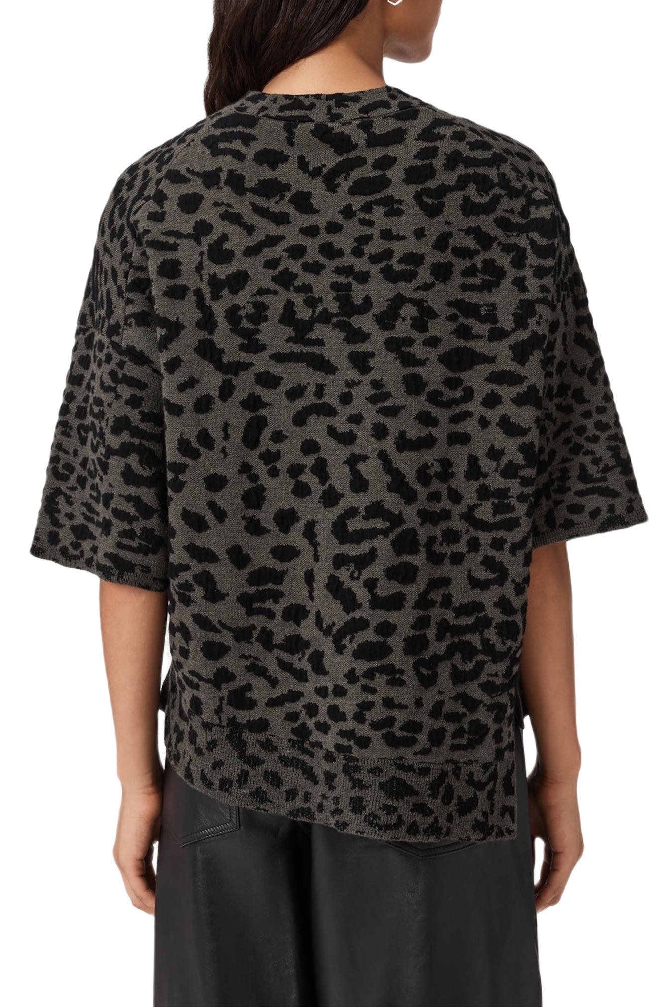 AllSaints Lenny Animal Print Cotton T-Shirt