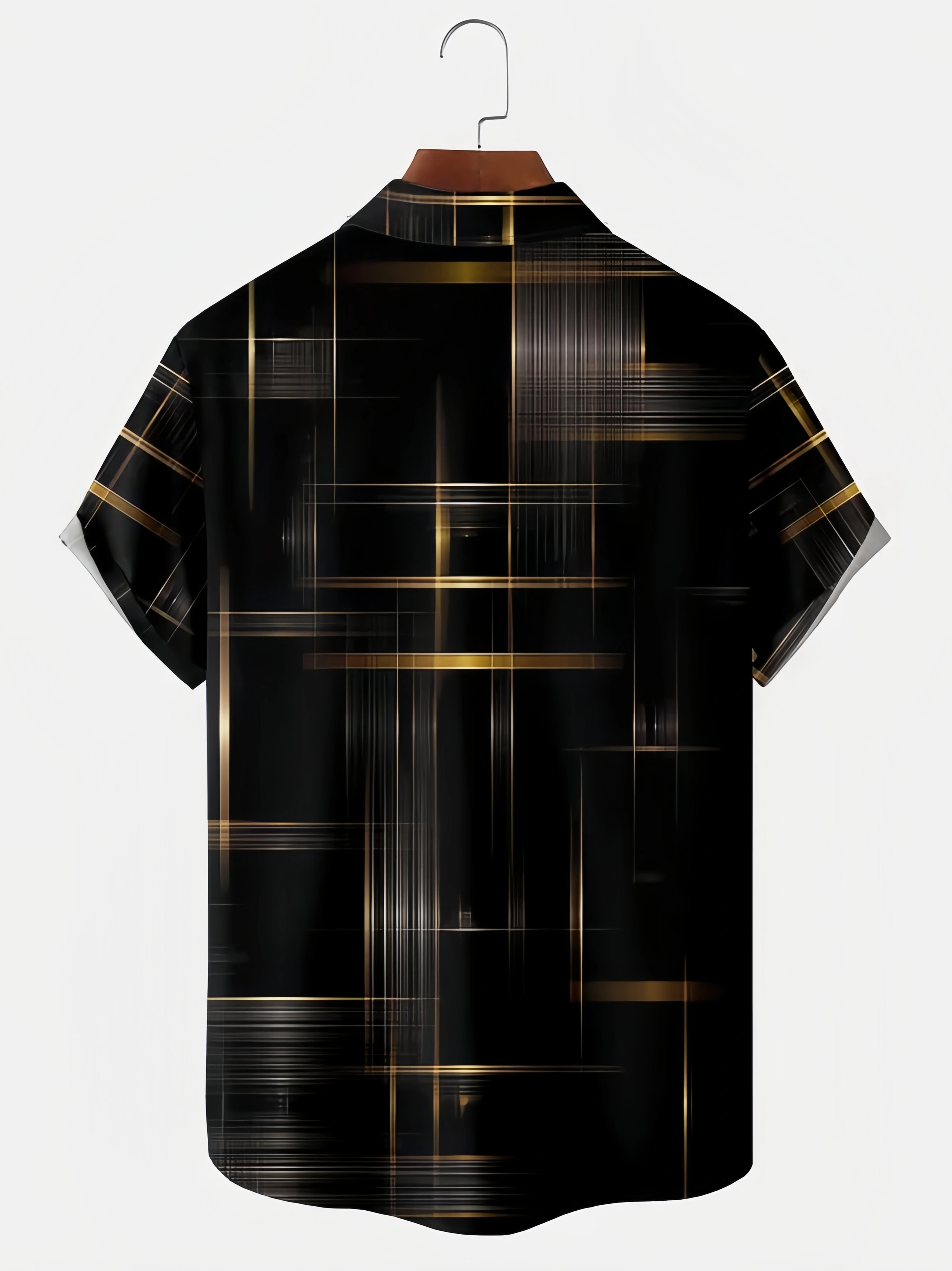 Men's Casual Short Sleeve Hawaiian Shirt with Chest Pocket Print