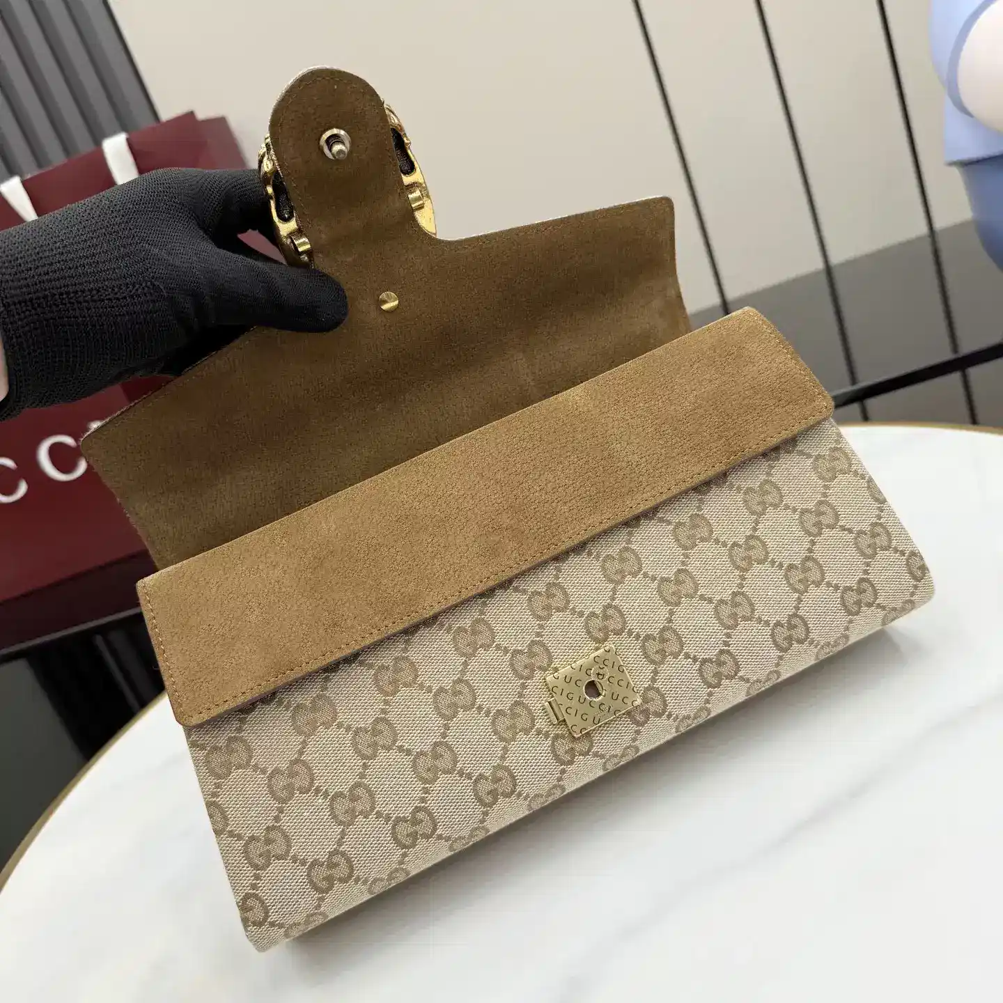 Gucci Brown Dionysus Suede Leather Shoulder Bag product photo from LabelPicks