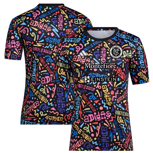 New York City FC adidas 2024 Hispanic Heritage Pre-Match Top - Black