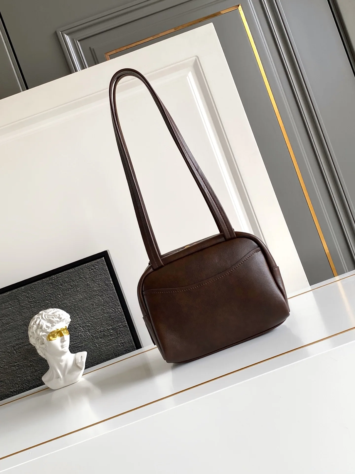Prada Suede Leather Top Handle Bag product photo from LabelPicks