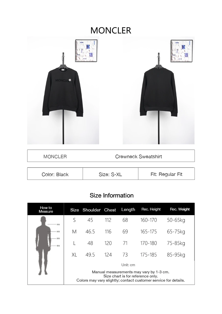 Moncler Black Diagonal Logo Crewneck Sweatshirt product photo from LabelPicks