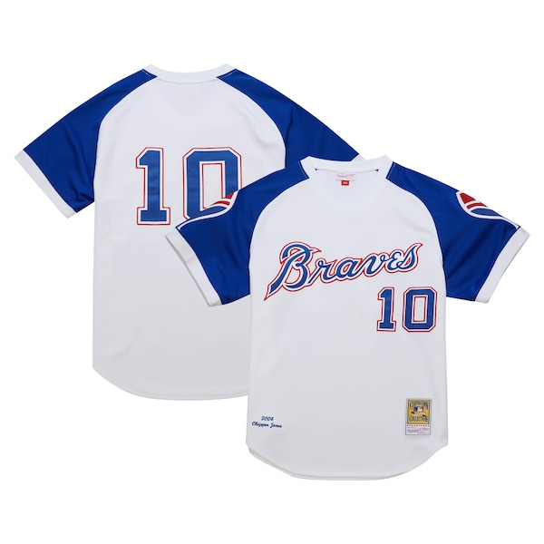 Chipper Jones Atlanta Braves 2004 Cooperstown Collection Authentic Throwback Jersey - White