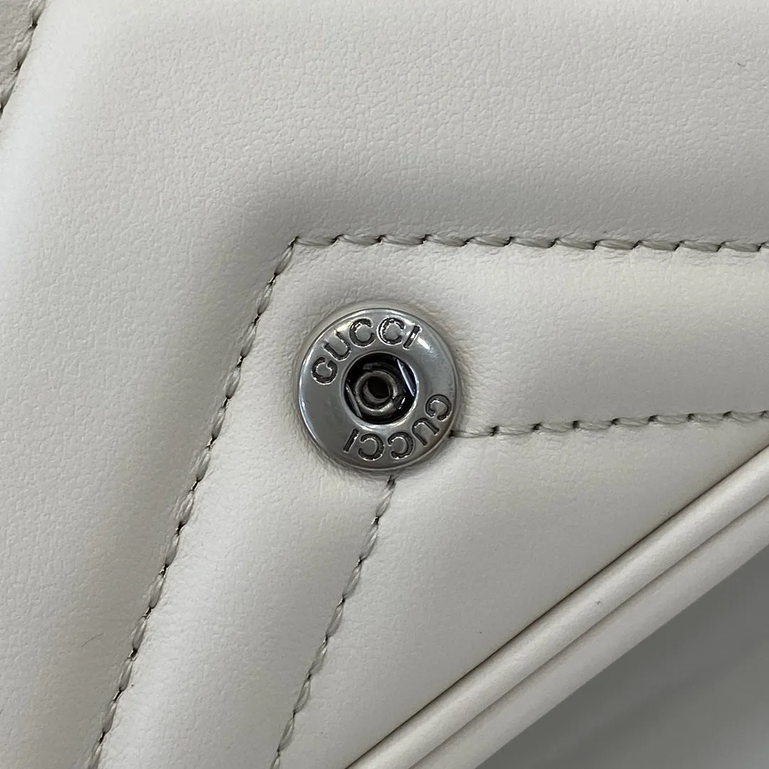 Gucci White Marmont GG Supreme Canvas Shoulder Bag product photo from LabelPicks