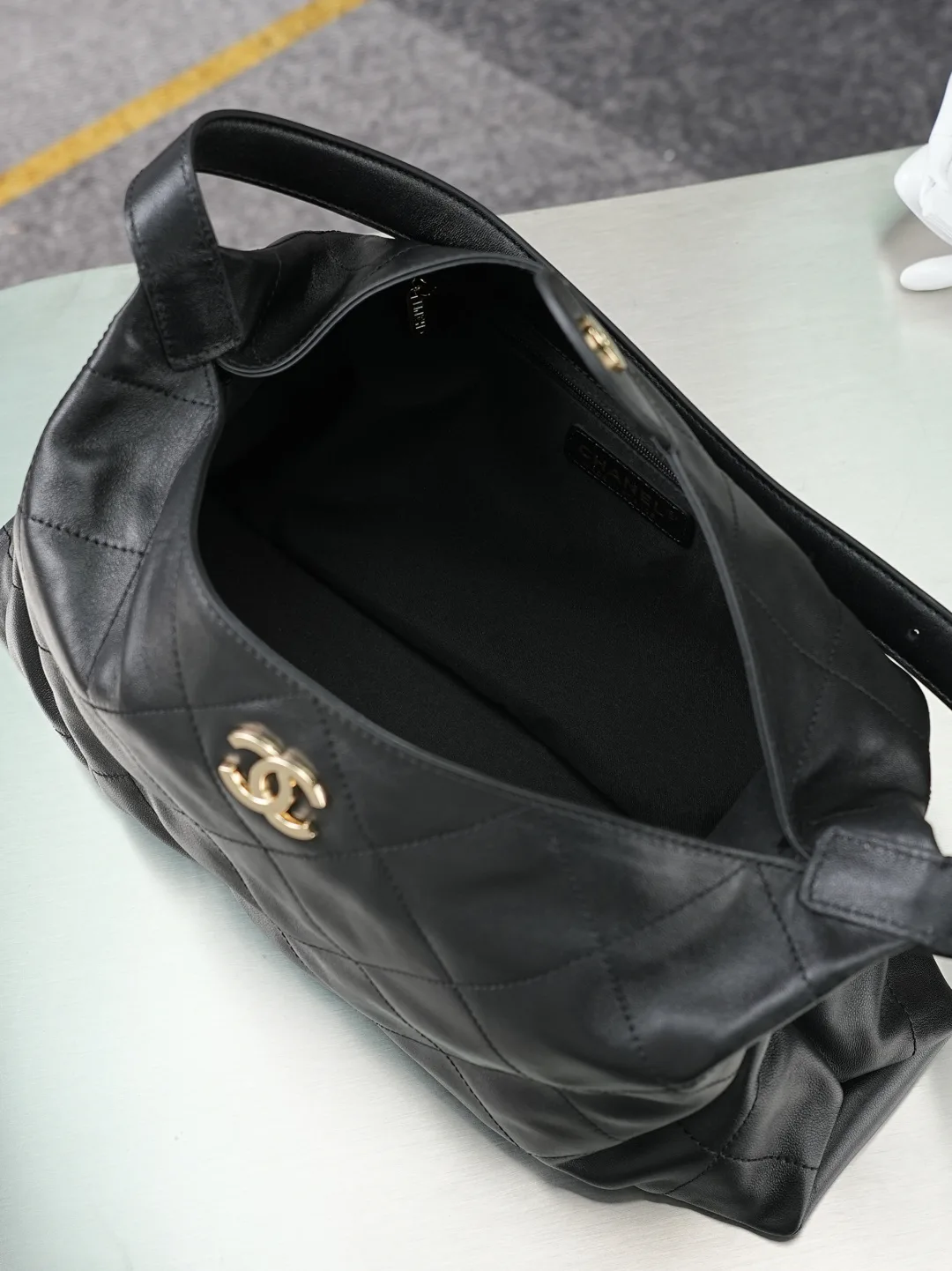 Chanel Black Gabrielle Quilted Leather Hobo Bag product photo from LabelPicks