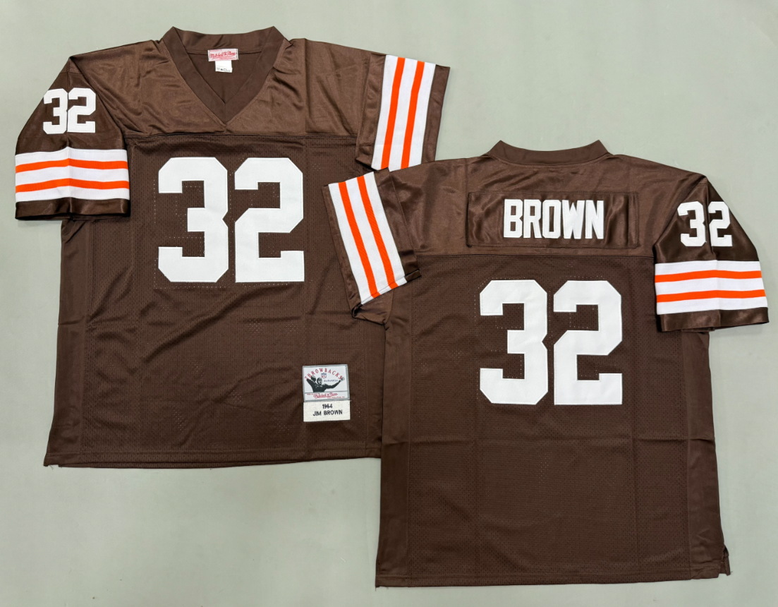Jim Brown Cleveland Browns Authentic Throwback Retired Player Jersey