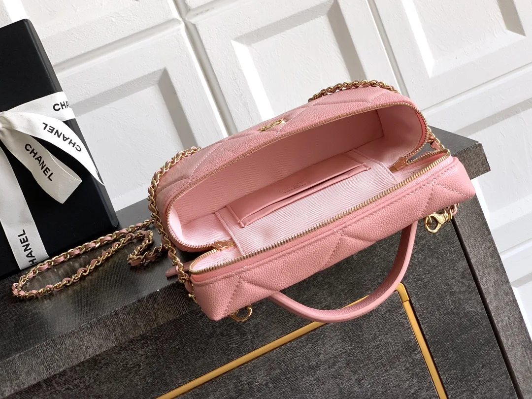 Chanel Pink Quilted Leather Top Handle Bag product photo from LabelPicks
