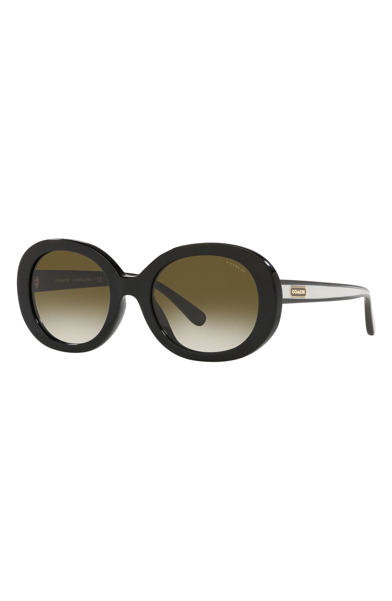 COACH 52mm Gradient Oval Sunglasses
