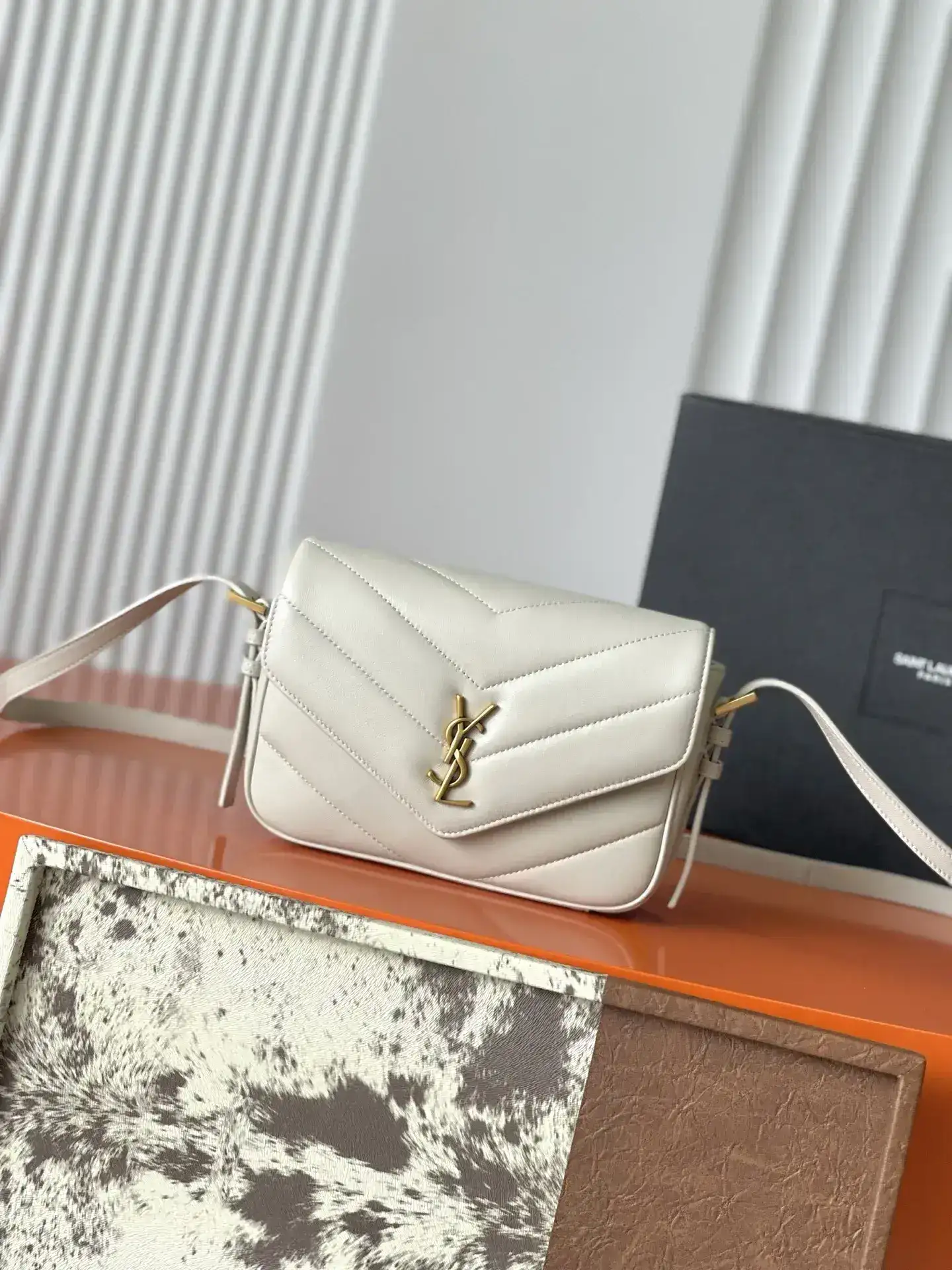 Saint Laurent White Loulou Quilted Leather Crossbody Bag product photo from LabelPicks