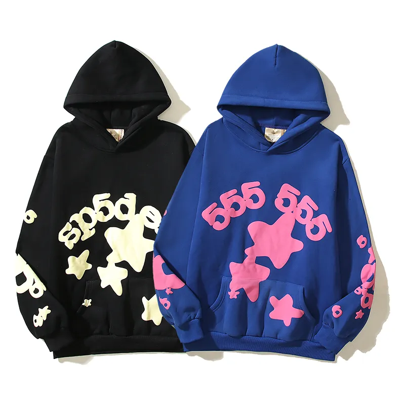 Sp5der Beluga Hoodie Blue and Black
