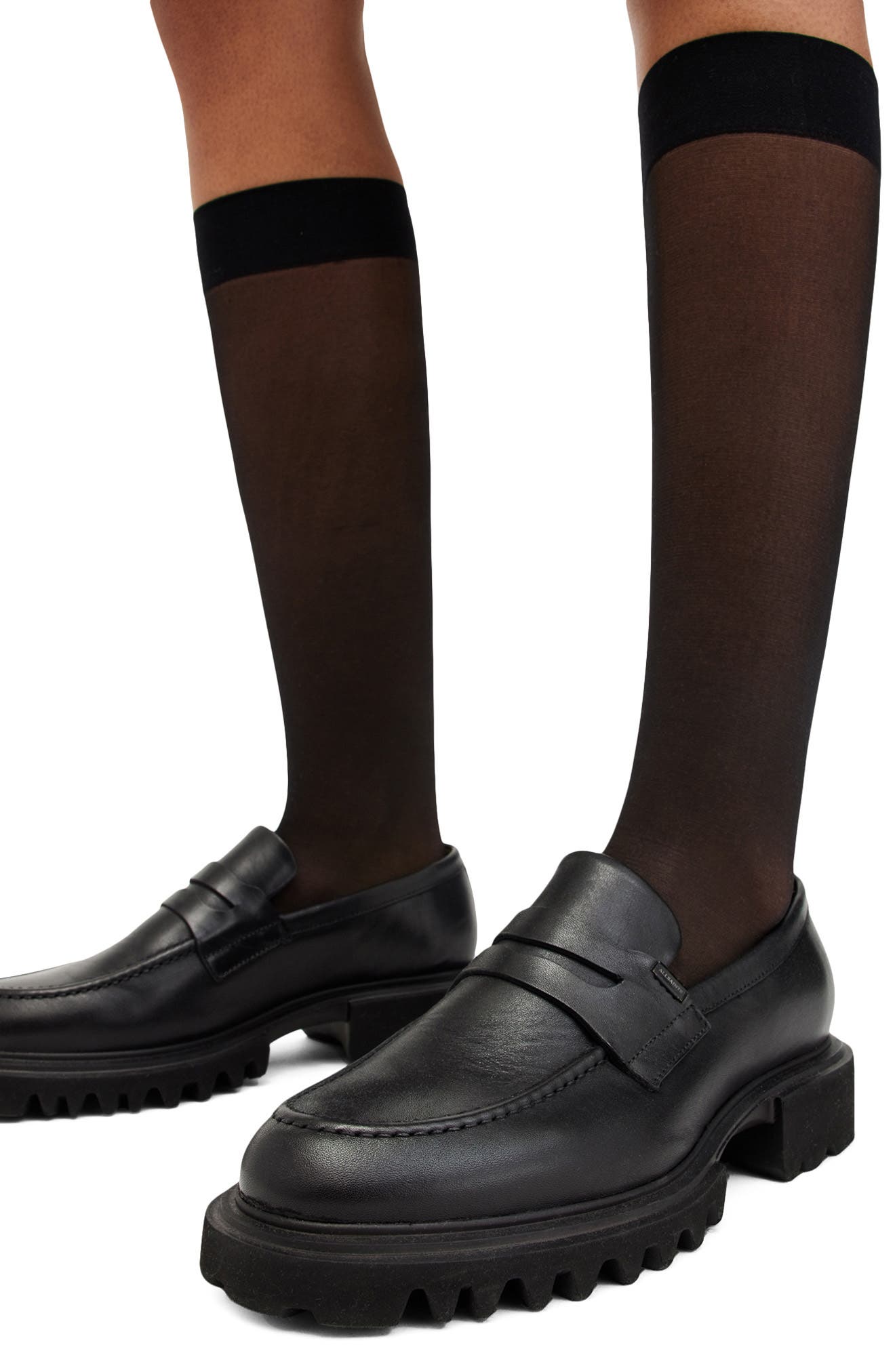 AllSaints Lola Lug Sole Penny Loafer