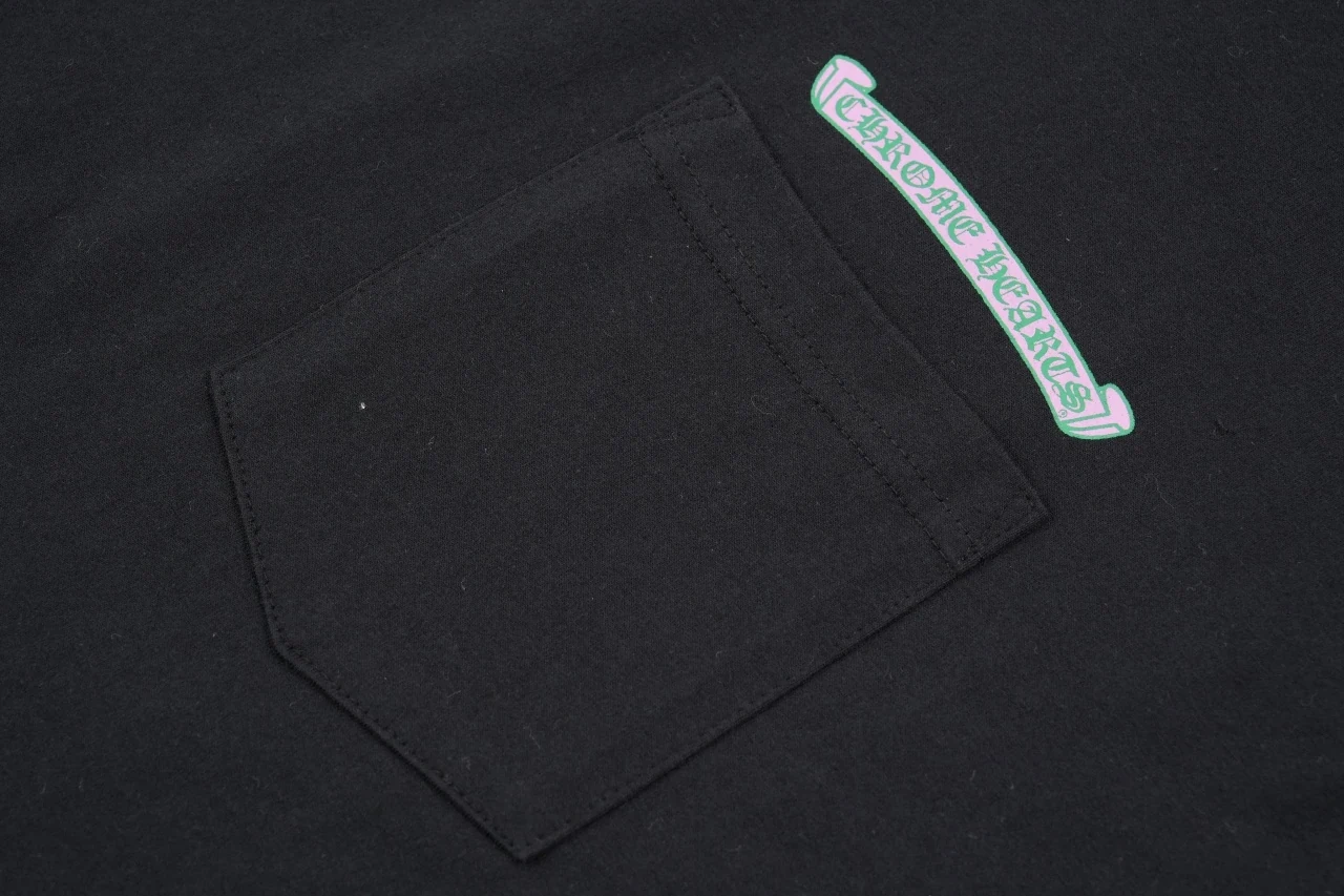 Chrome Hearts Black Pink Green Sanskrit Scroll T-Shirt product photo from LabelPicks