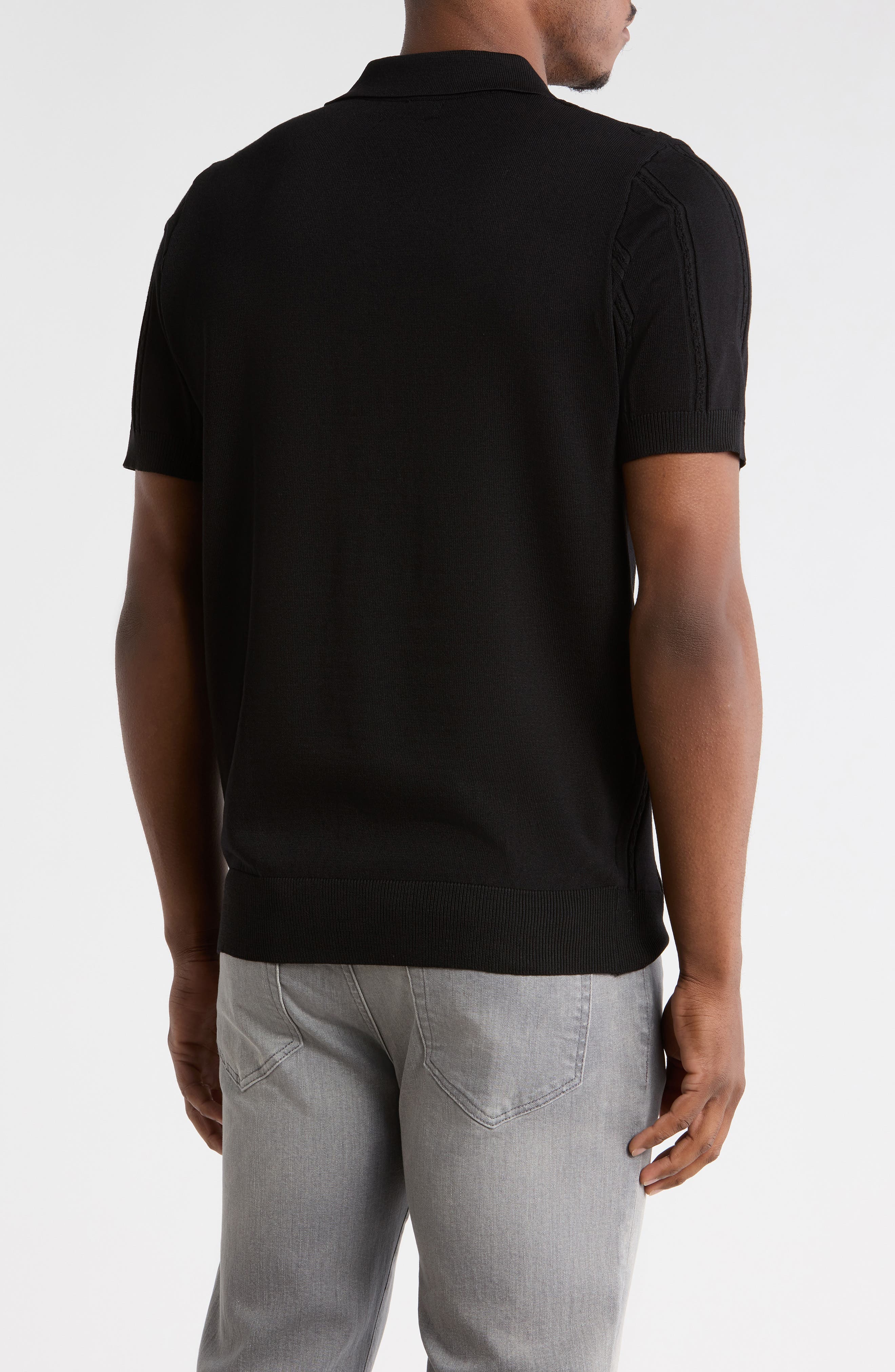 T.R. PREMIUM Slim Fit Johnny Collar Polo Sweater