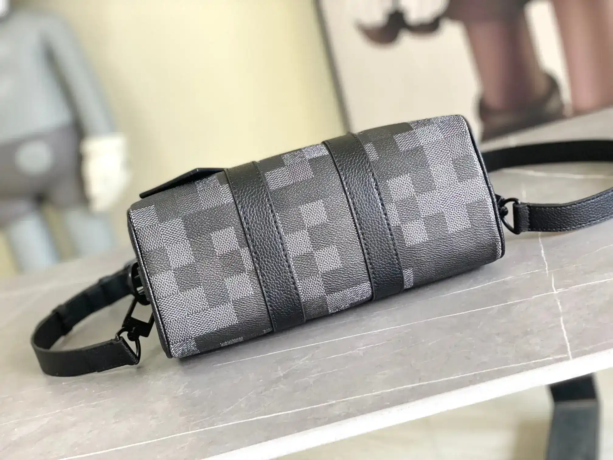 Louis Vuitton Keepall Black Canvas and Leather Tote Bag product photo from LabelPicks
