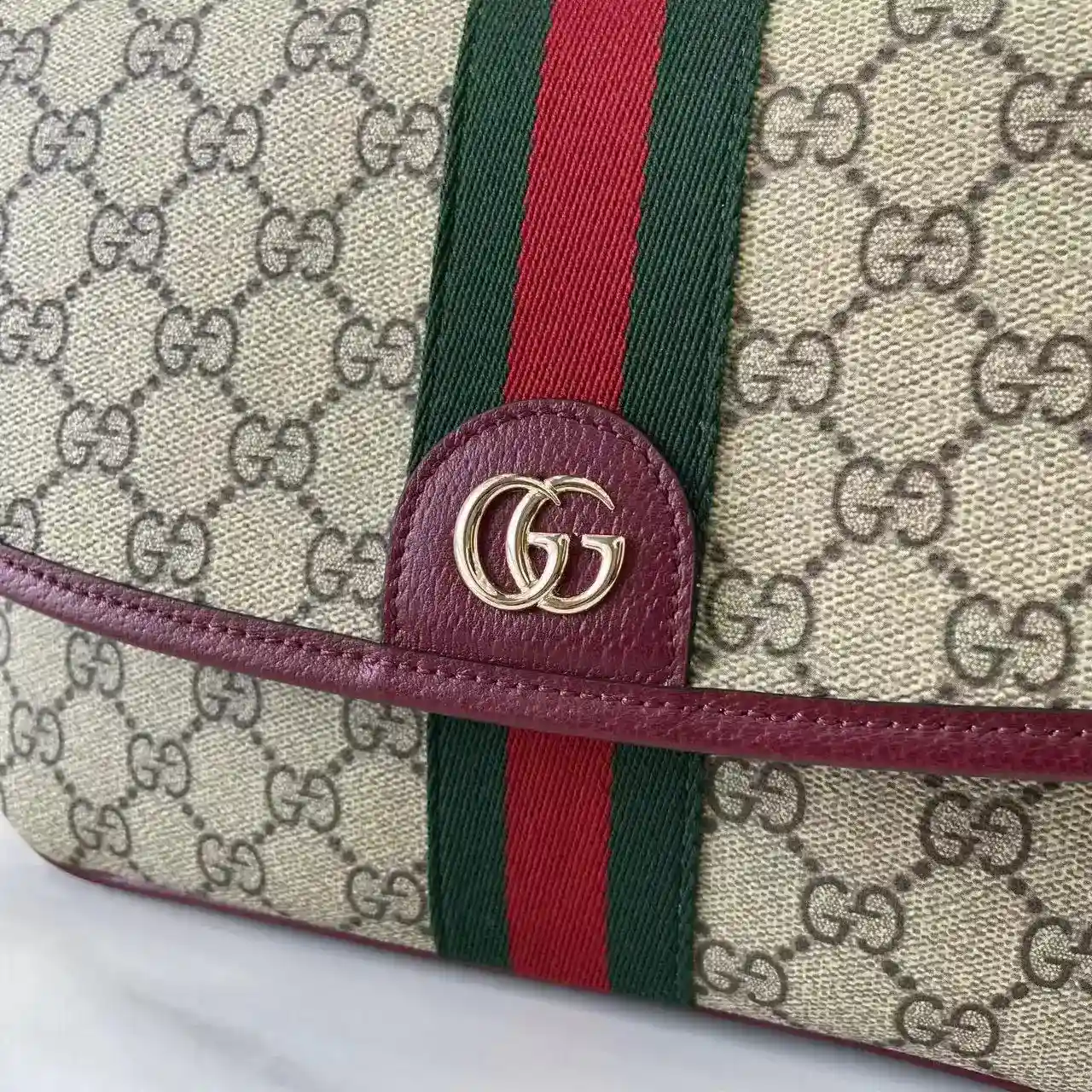 Gucci Brown Ophidia GG Supreme Canvas Crossbody Bag product photo from LabelPicks
