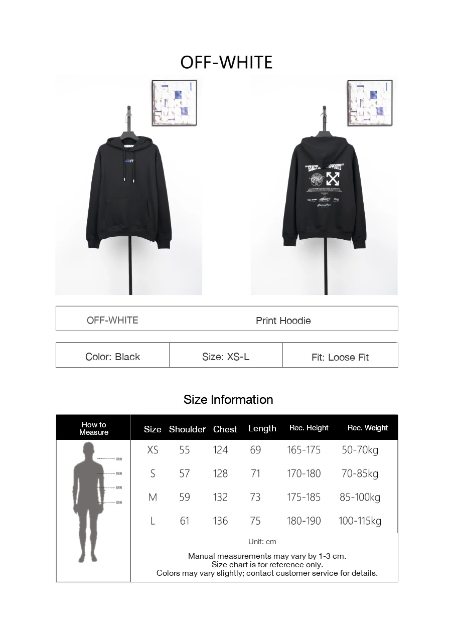 Off-White Black Blue OFF Globe Arrow Hoodie product photo from LabelPicks