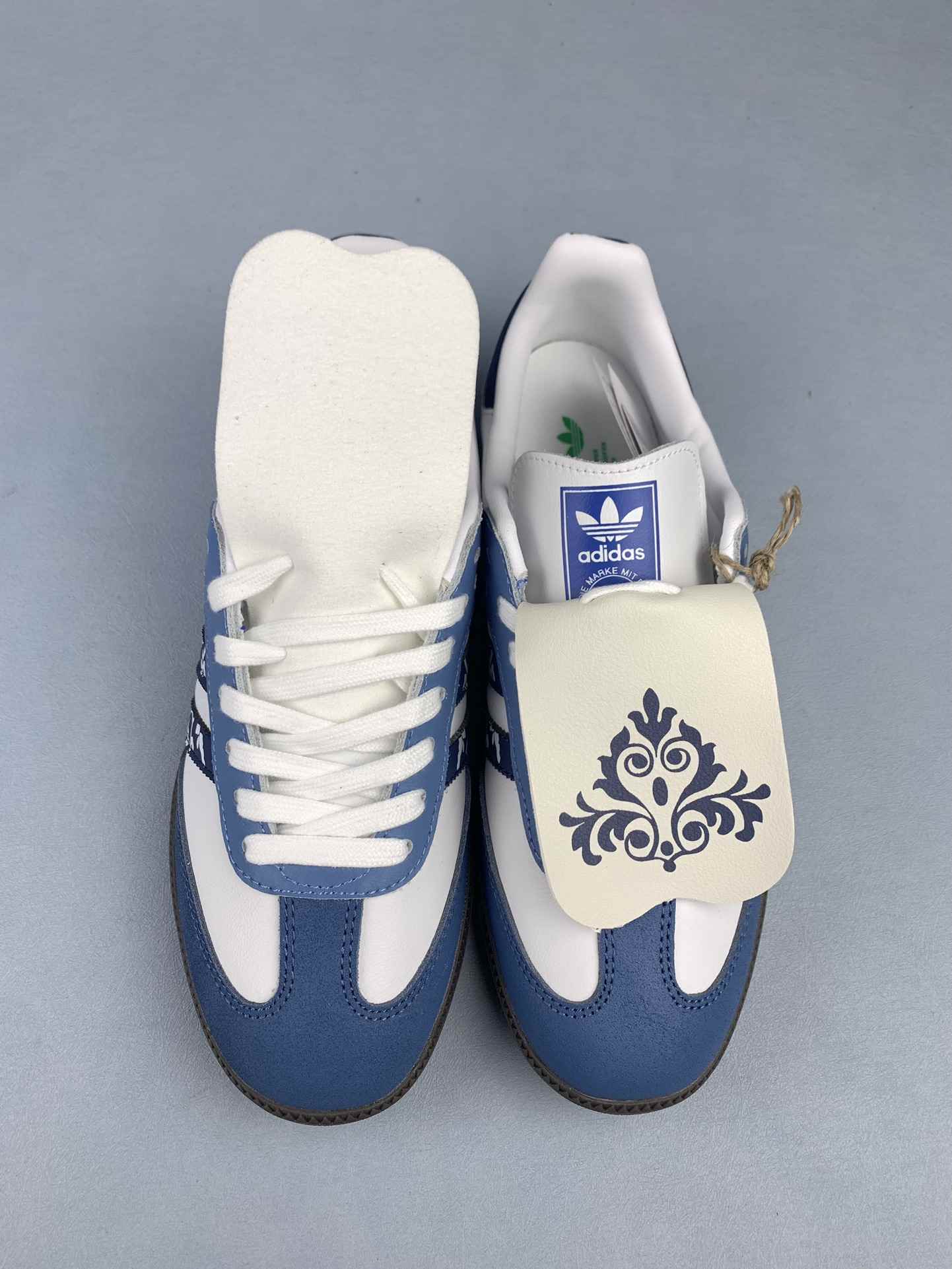 adidas Samba OG Blue Porcelain Custom Shoes