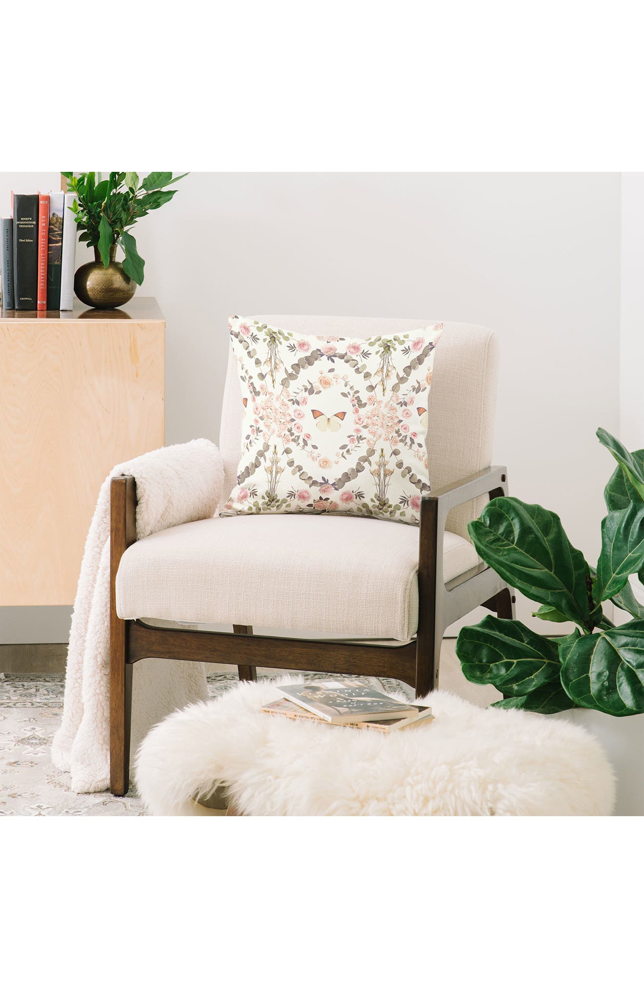 Deny Designs Emanuela Carratoni Butterfly Throw Pillow