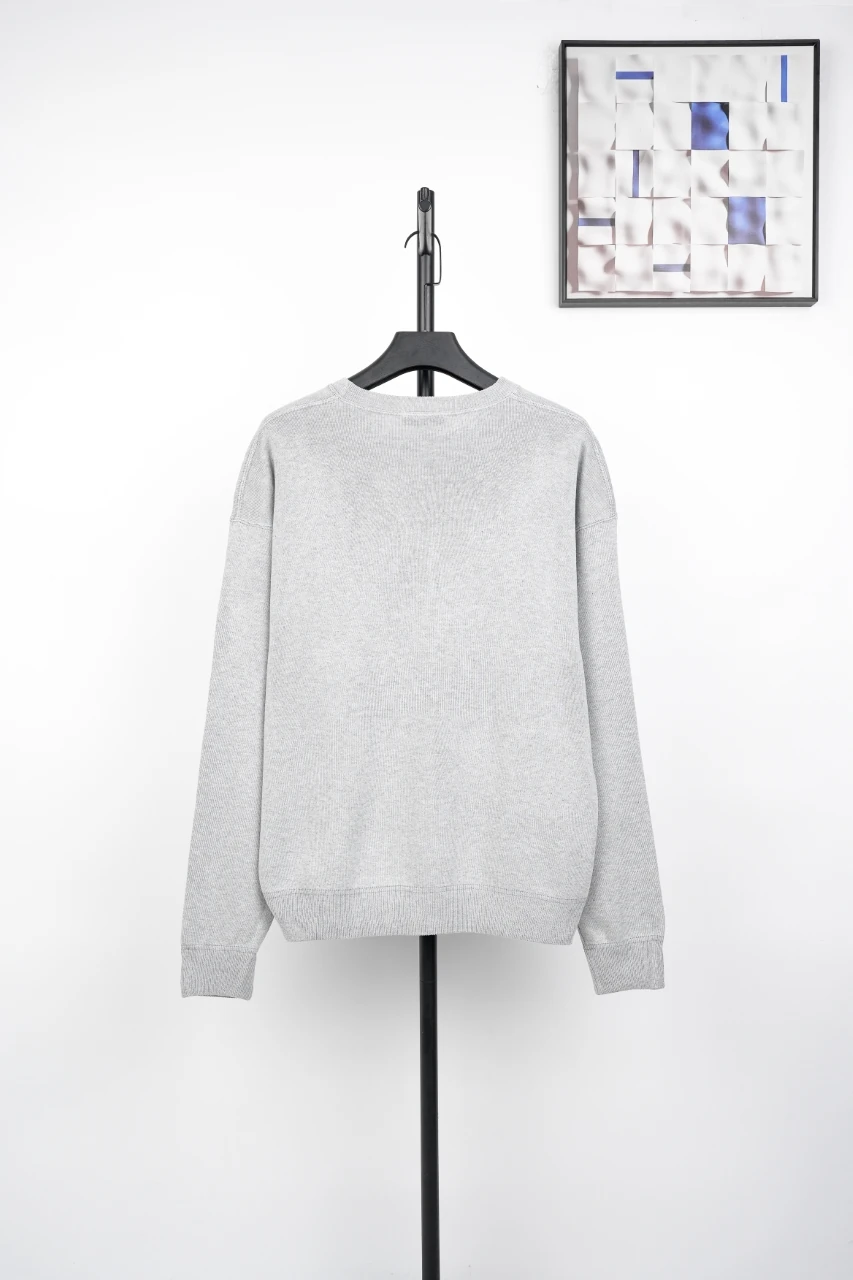 Miu Miu Light Grey Logo Crewneck Sweater product photo from LabelPicks