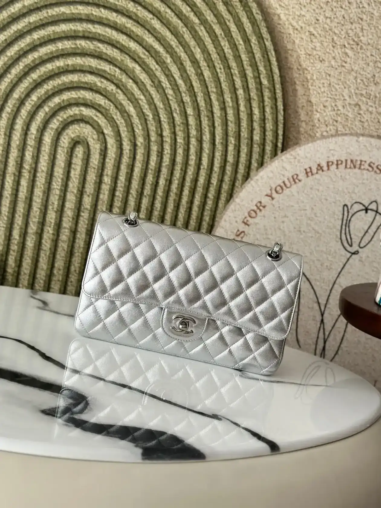 Chanel Gold Classic Flap Lambskin Shoulder Bag product photo from LabelPicks