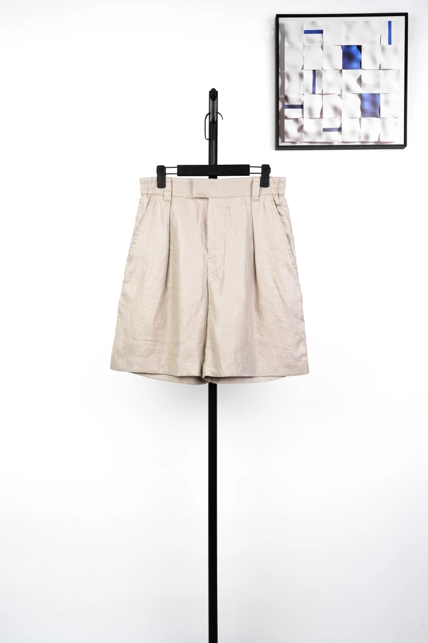 Loro Piana Beige Linen Tailored Shorts product photo from LabelPicks