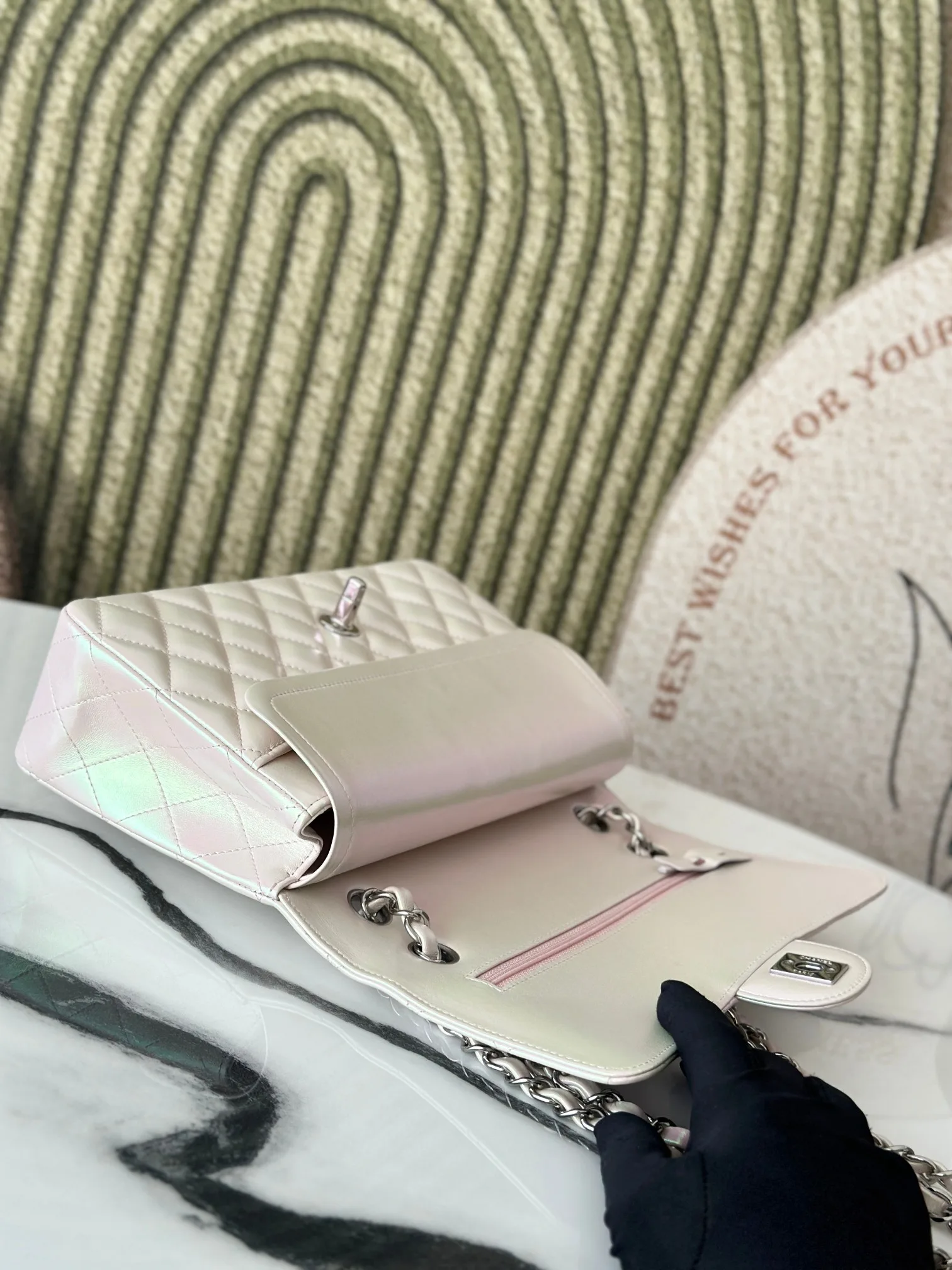 Chanel Classic Flap Pink Lambskin Shoulder Bag product photo from LabelPicks