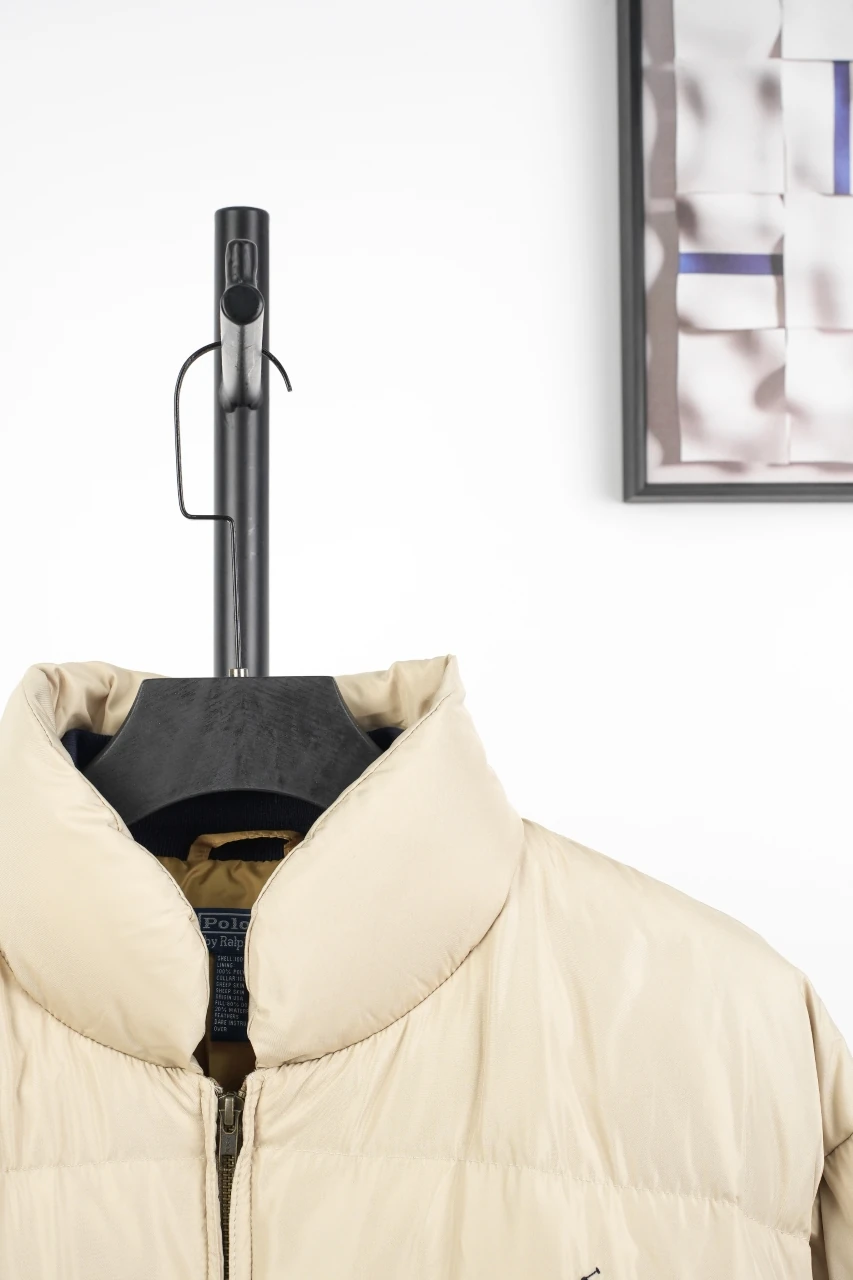 Ralph Lauren Beige Pony Embroidered Quilted Down Jacket product photo from LabelPicks